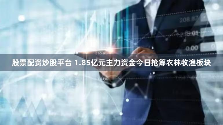股票配资炒股平台 1.85亿元主力资金今日抢筹农林牧渔板块