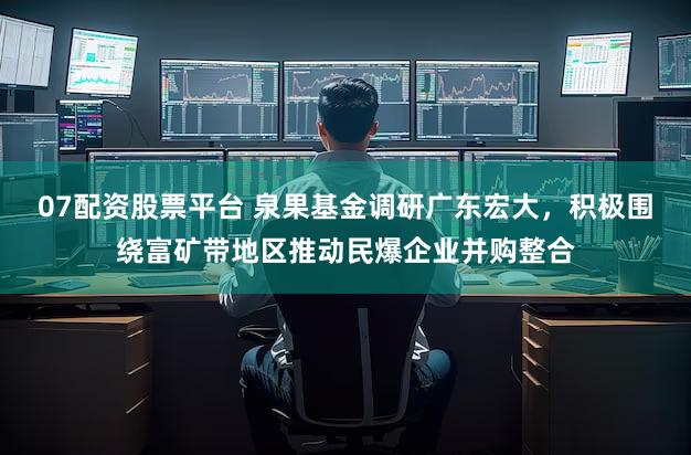 07配资股票平台 泉果基金调研广东宏大，积极围绕富矿带地区推动民爆企业并购整合