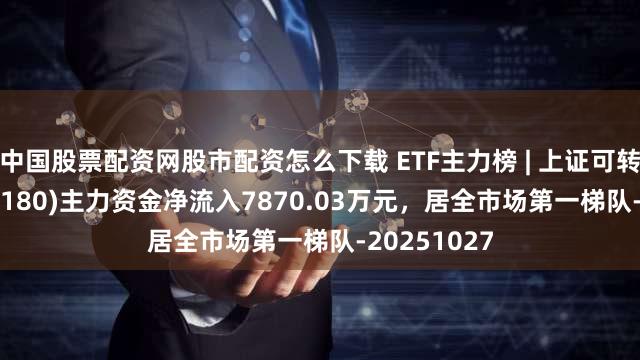中国股票配资网股市配资怎么下载 ETF主力榜 | 上证可转债ETF(511180)主力资金净流入7870.03万元，居全市场第一梯队-20251027