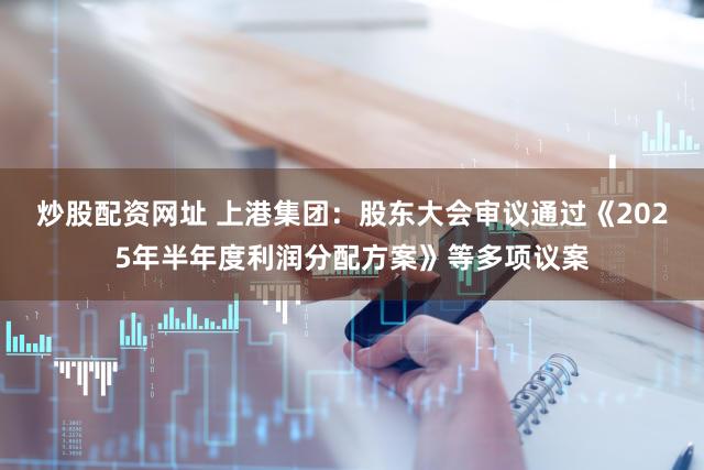 炒股配资网址 上港集团：股东大会审议通过《2025年半年度利润分配方案》等多项议案